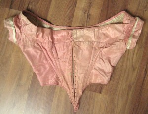 1860s Pink Ball Bodice front