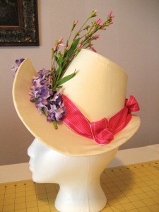 1886 French Bonnet Hat side left view