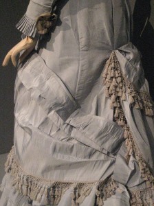 1880 Silver Dinner Gown Skirt